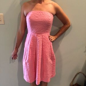 Strapless JCrew Seersucker Dress
